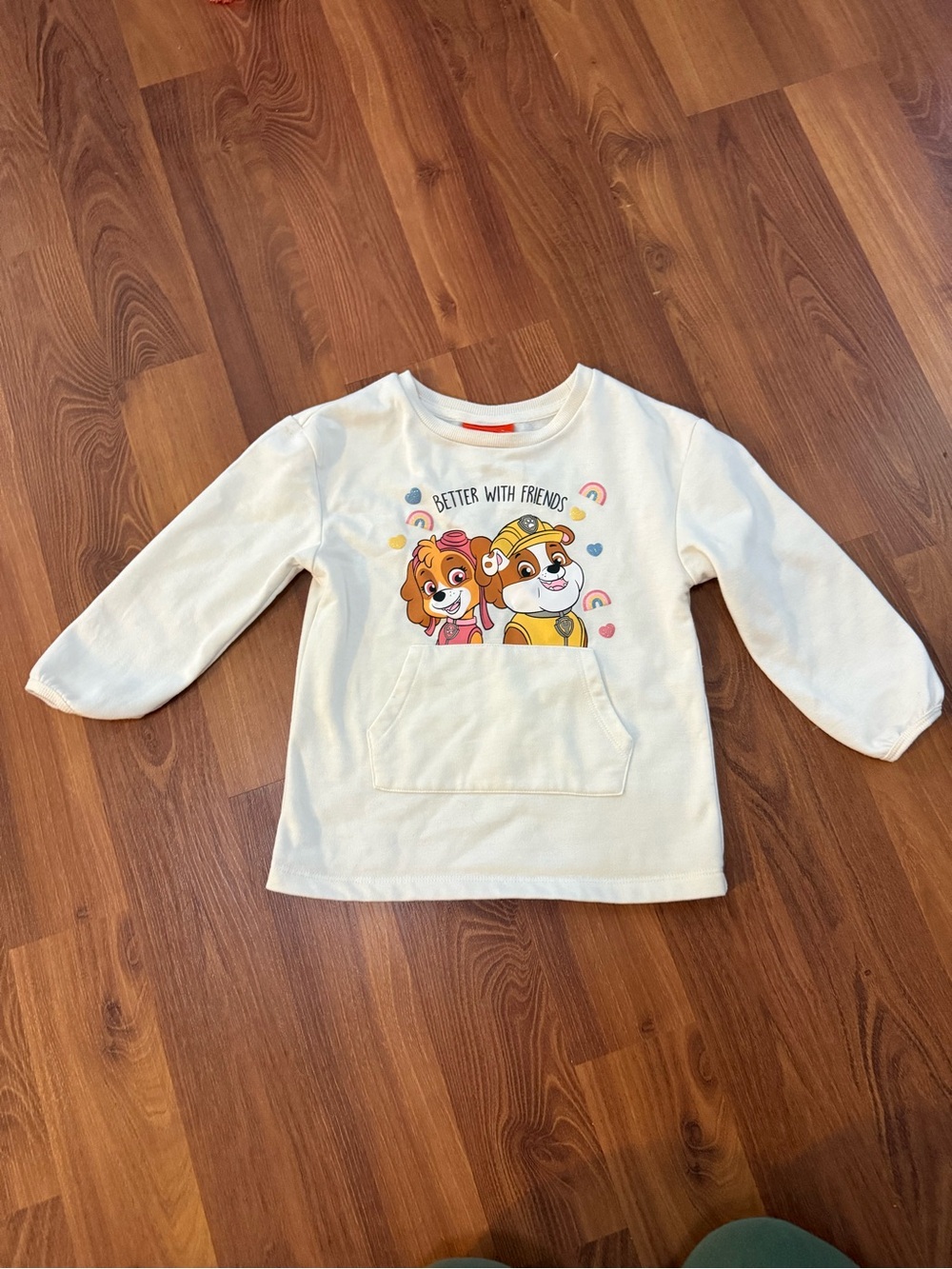 White Kids Graphic Pullover - Better With Friends